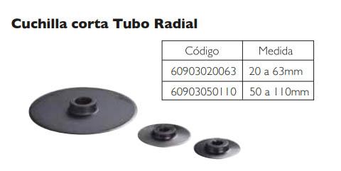 Cuchilla corta tubo radial