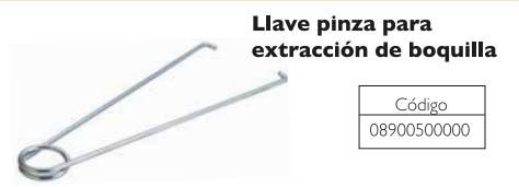 Llave pinza para extracción de boquilla