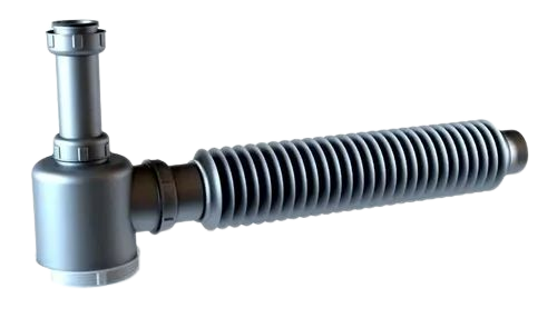 Sifón botella simple gris Inplast cocina