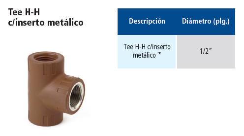 T H-H con inserto metálico