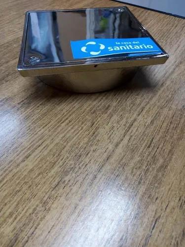 Tapa Ciega 10 X 10 Con Marco Para Caja Bronce Cromado