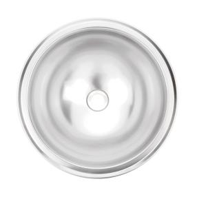 PILETA TRAMONTINA REDONDA d 30 cms. AC. INOX,A 30.4 PROF. 11.50 BRILLOSA