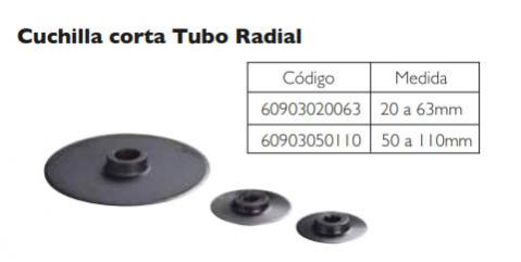 Cuchilla corta tubo radial