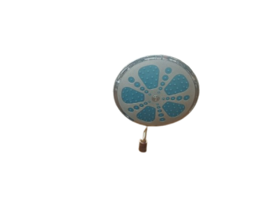 Roseta 20 cm gris y azul